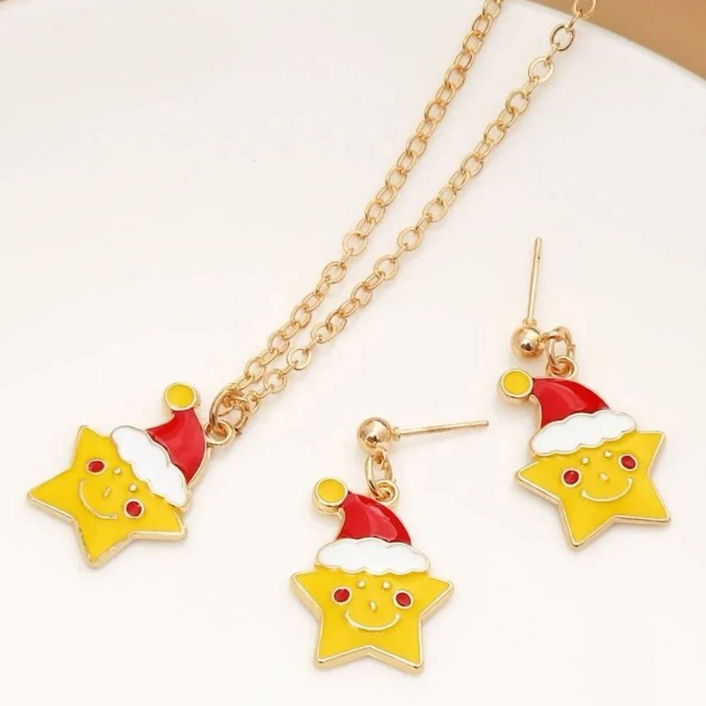 Christmas Star Charm Jewelry Set – Holiday Festive Christmas Accessories